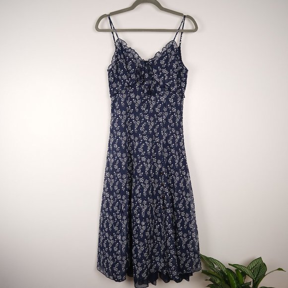 Simple Retro Dresses & Skirts - The Blue Floral Retro Dress